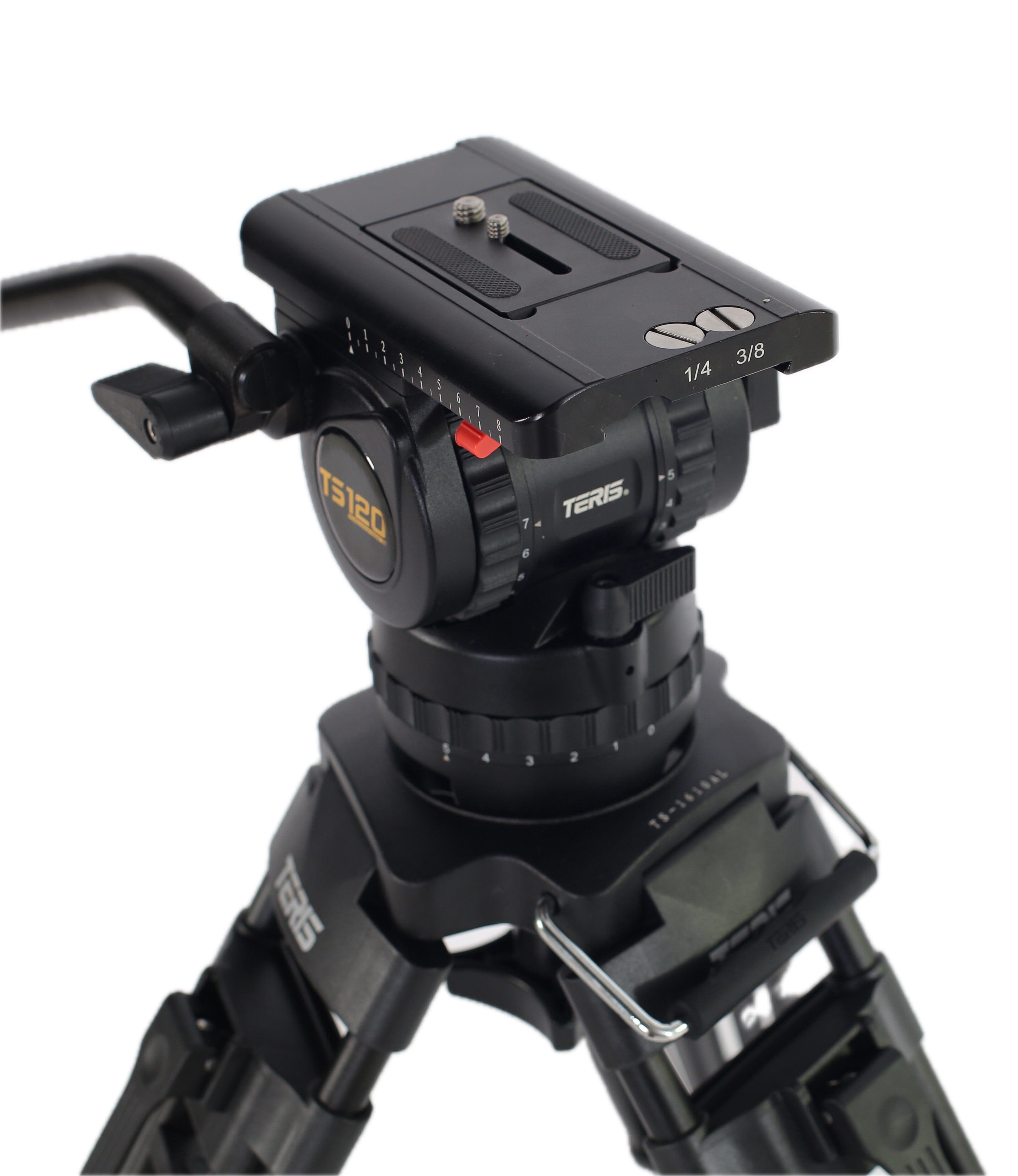 Teris TS120CF-Q Fluid Head & Tripod Kit (Carbon Fiber) Fluid Head & Tripod Kit Indipro