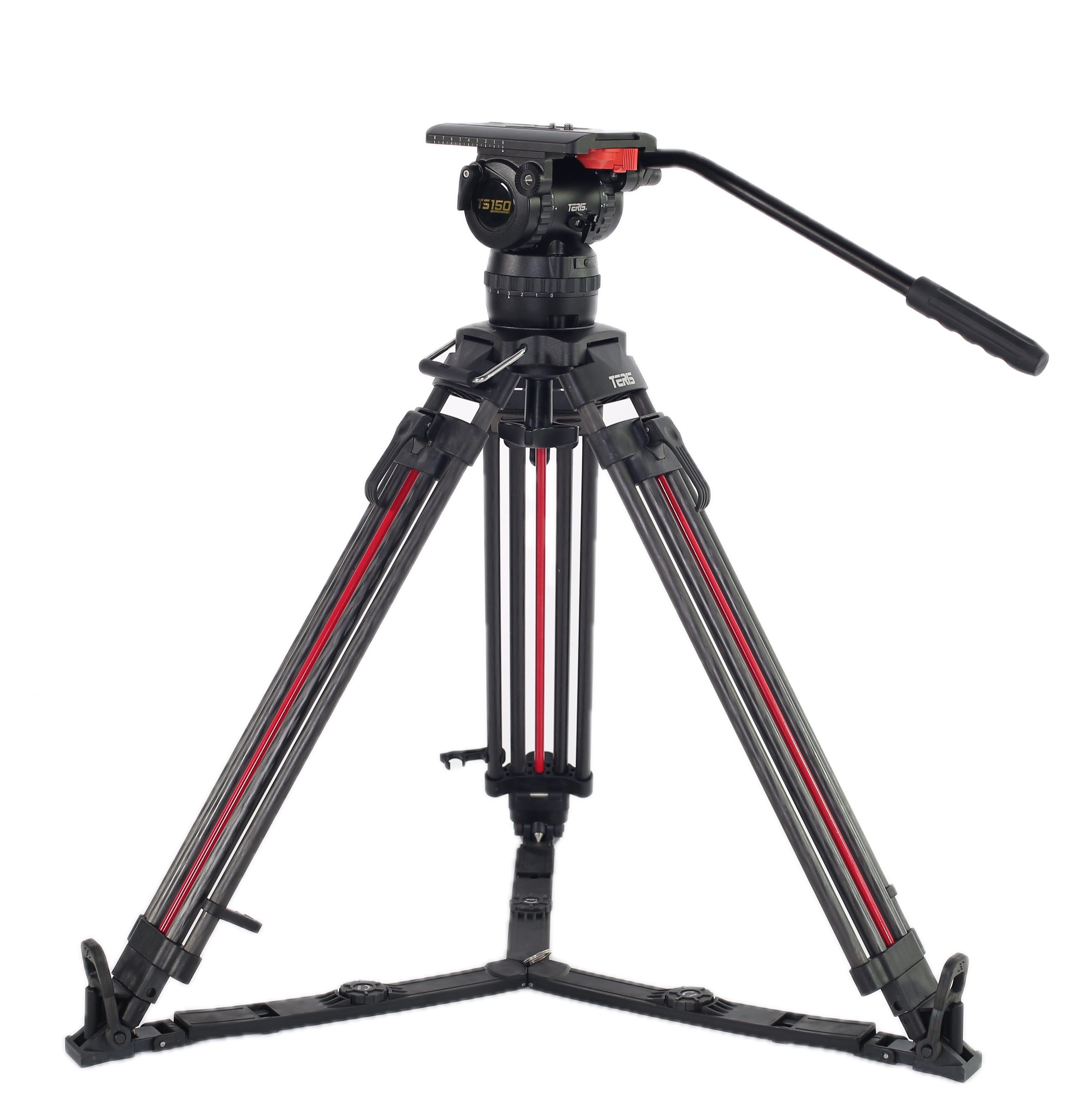 Teris TS150CF-Q Fluid Head & Tripod Kit (Carbon Fiber) Fluid Head & Tripod Kit Indipro