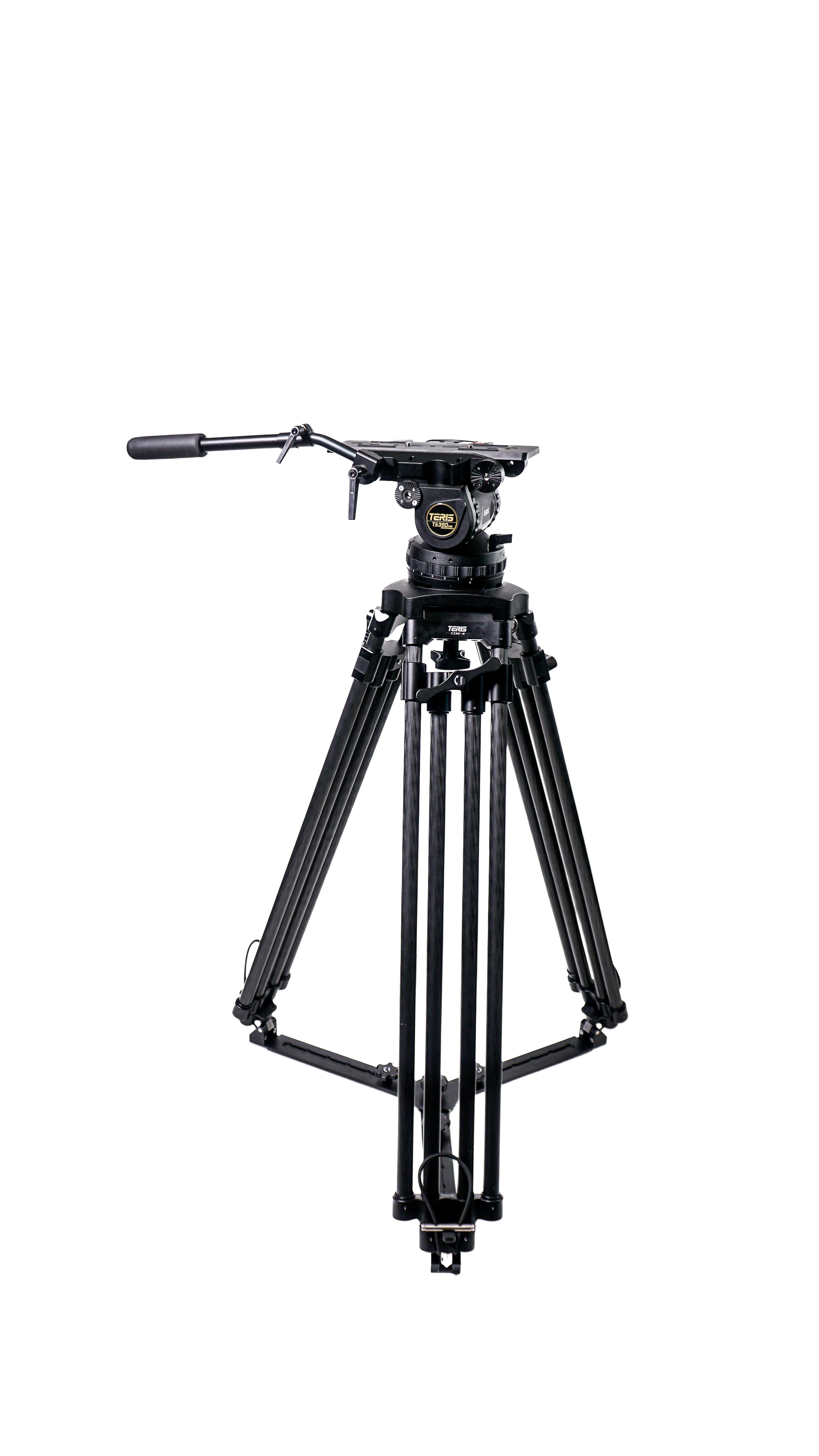 Teris TS350CF Cine Fluid Head & Carbon Fiber Tripod Kit Indipro Tools