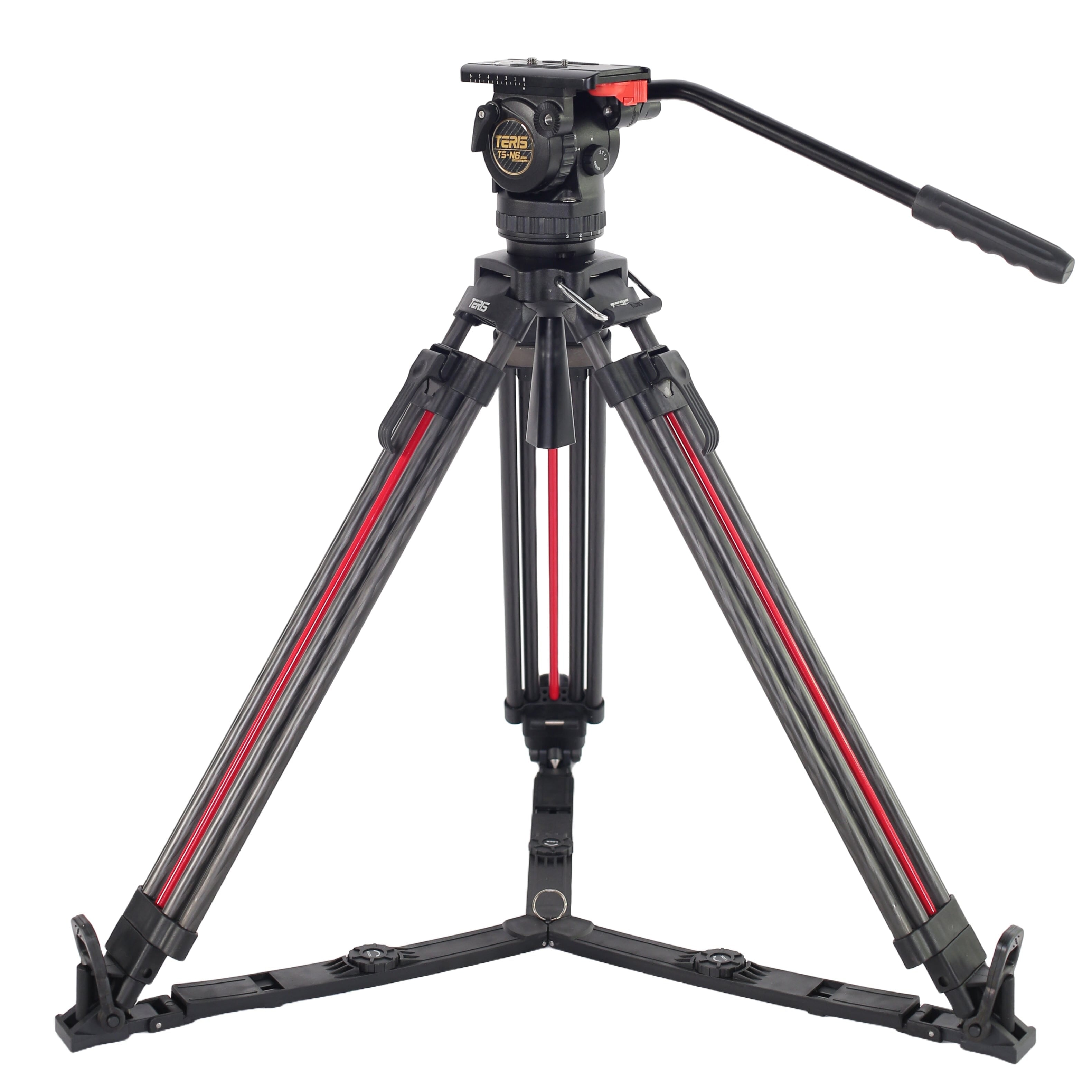 Teris TSN6CF-Q PLUS Fluid Head & Tripod Kit (Carbon Fiber) Fluid Head & Tripod Kit Indipro