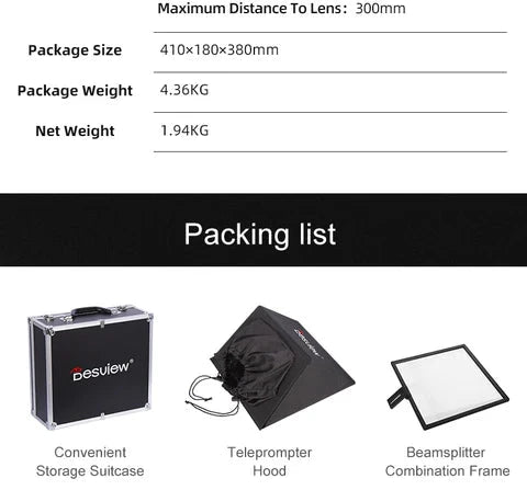 TP150 Teleprompter Teleprompter Desview