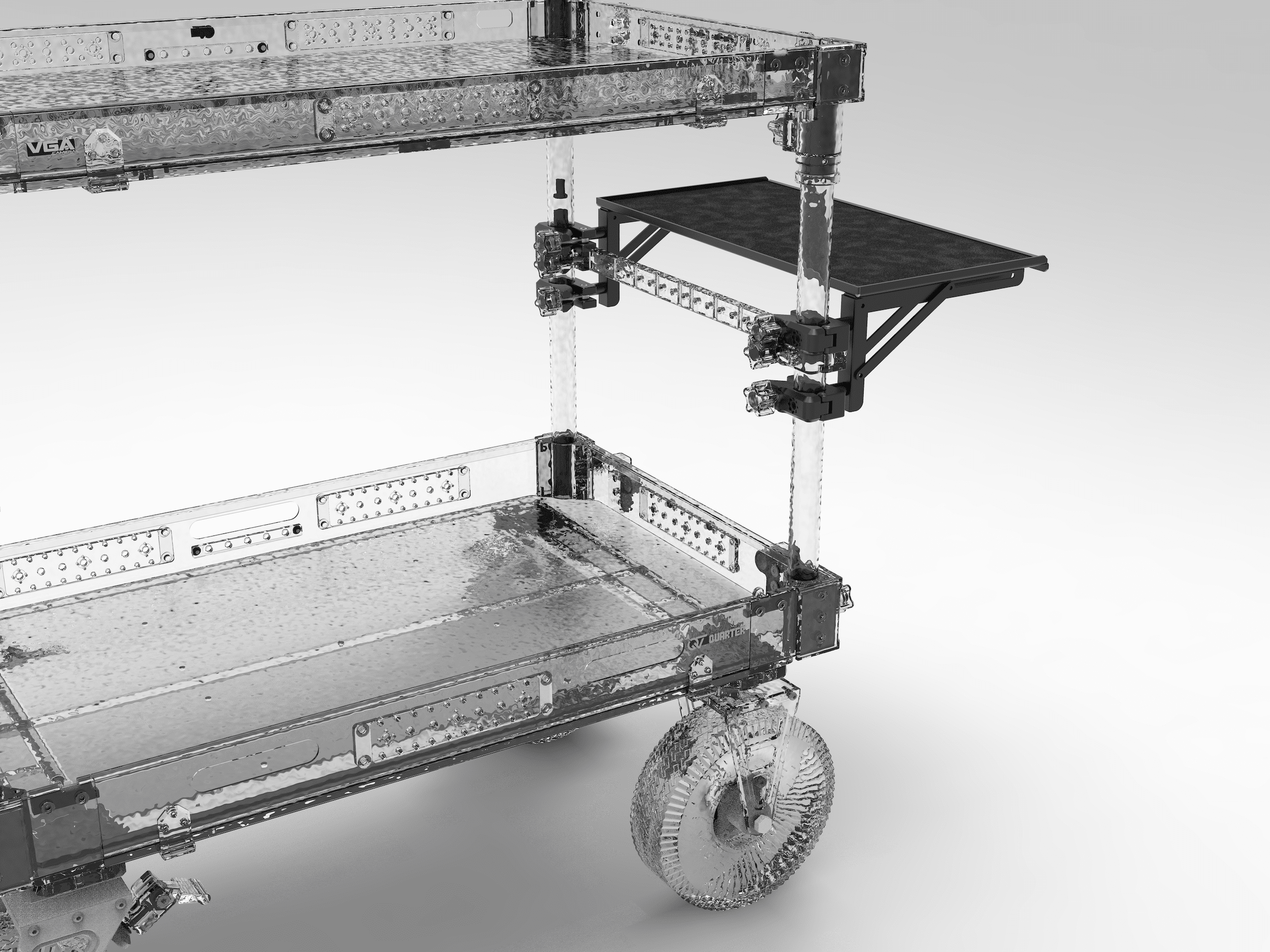 VGA x Quarter Flip Up Tray Production Cart Accessories VGA