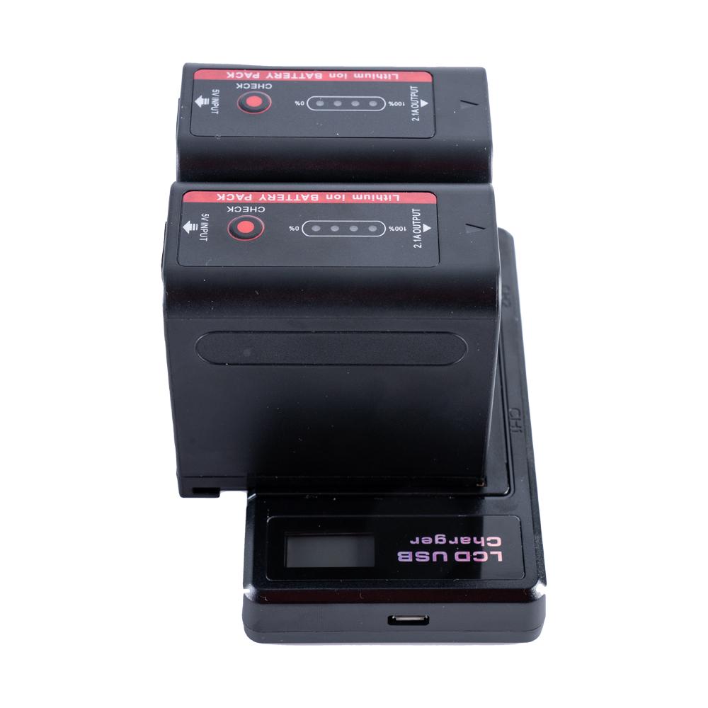 2x Indipro NP-F980 6600mAh Li-Ion Batteries & Indipro NP-F Series Dual Battery Charger Kit Indipro Tools