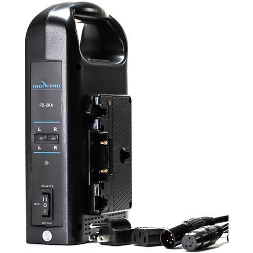 2x Micro-Series 98Wh Gold Mount Li-Ion Batteries and Dual Gold-Mount Battery Charger Kit Indipro