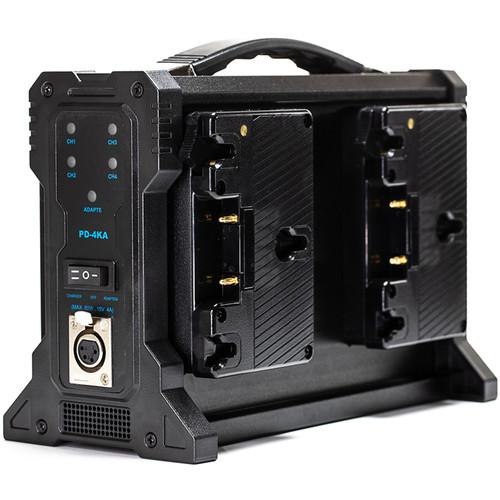 4x Compact 95Wh Gold-Mount Li-Ion Batteries and Quad Gold-Mount Battery Charger Kit Indipro