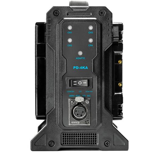 4x Micro-Series 98Wh Gold Mount Li-Ion Batteries and Quad Pro Gold Mount Battery Charger Kit Indipro