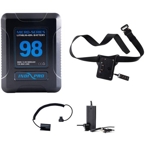 98Wh Micro-Series Gold Mount Battery Kit for LP-E6 Cameras Indipro