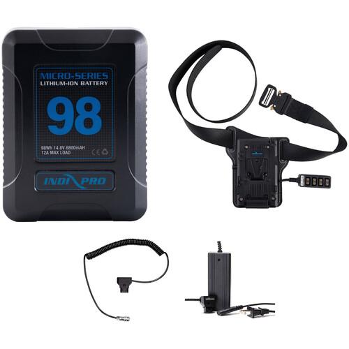 98Wh Micro-Series V-Mount Battery Kit for Blackmagic Pocket 4K & 6K Indipro