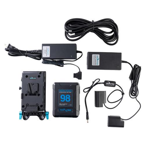 98Wh V-Mount Battery and Complete Power Kit for Panasonic GH4/GH5 Indipro