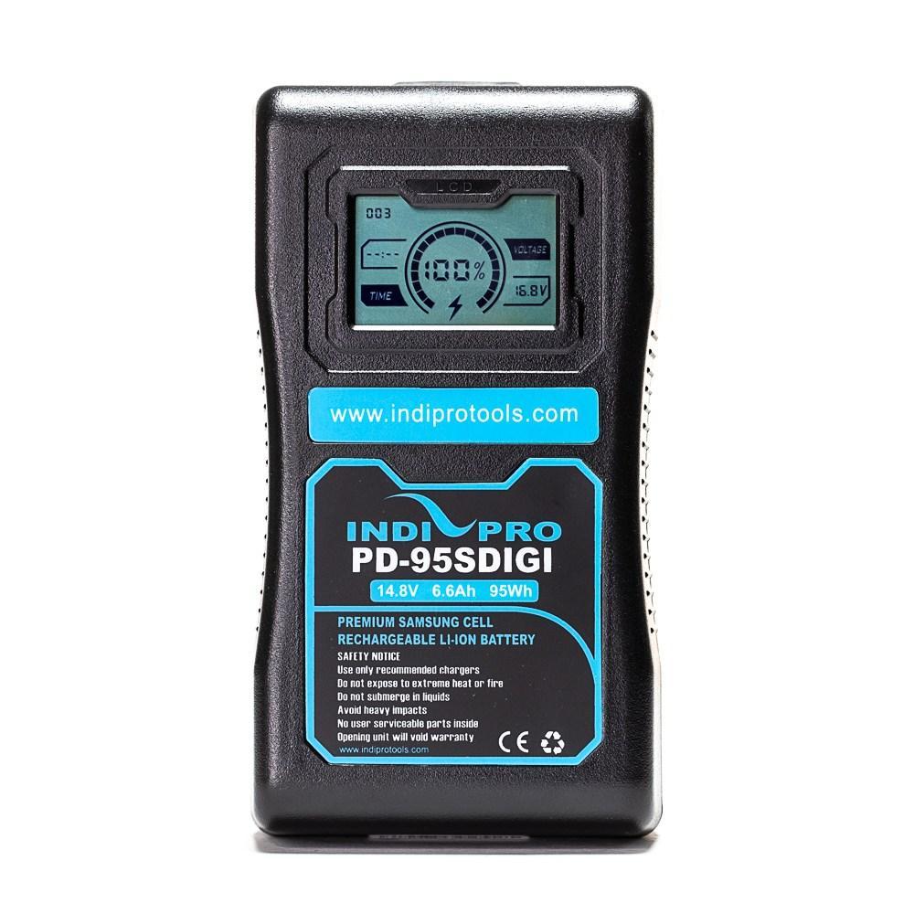 Refurbished Compact 95WH V-Mount LI-ION Battery with LCD Display Indipro