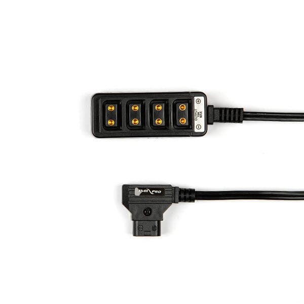 D-Tap to 4-Way D-Tap Splitter Cable Converter (16", Non-Regulated) Splitter Power Cables Indipro 