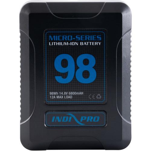 IndiPRO Tools 2 x Micro-Series 98Wh Li-Ion V-Mount Batteries with Dual V-Mount Battery Charger Kit Indipro