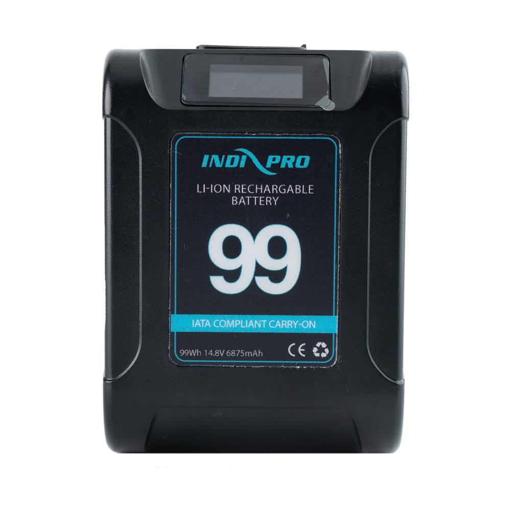 Micro Alpha Series 99Wh Li-Ion V-Mount Battery (Black Color) and D-Tap Pro Charger (2.5A) Kit Indipro Tools