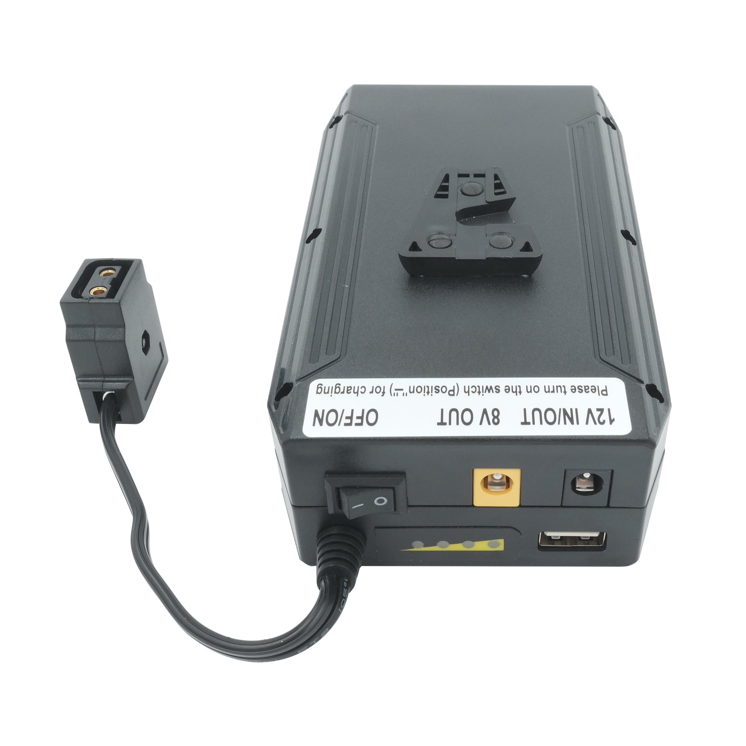 Porta-Pak Battery with D-Tap Output & Charger (8V/12V) (V-Lock Adapter Mount) Indipro Tools 