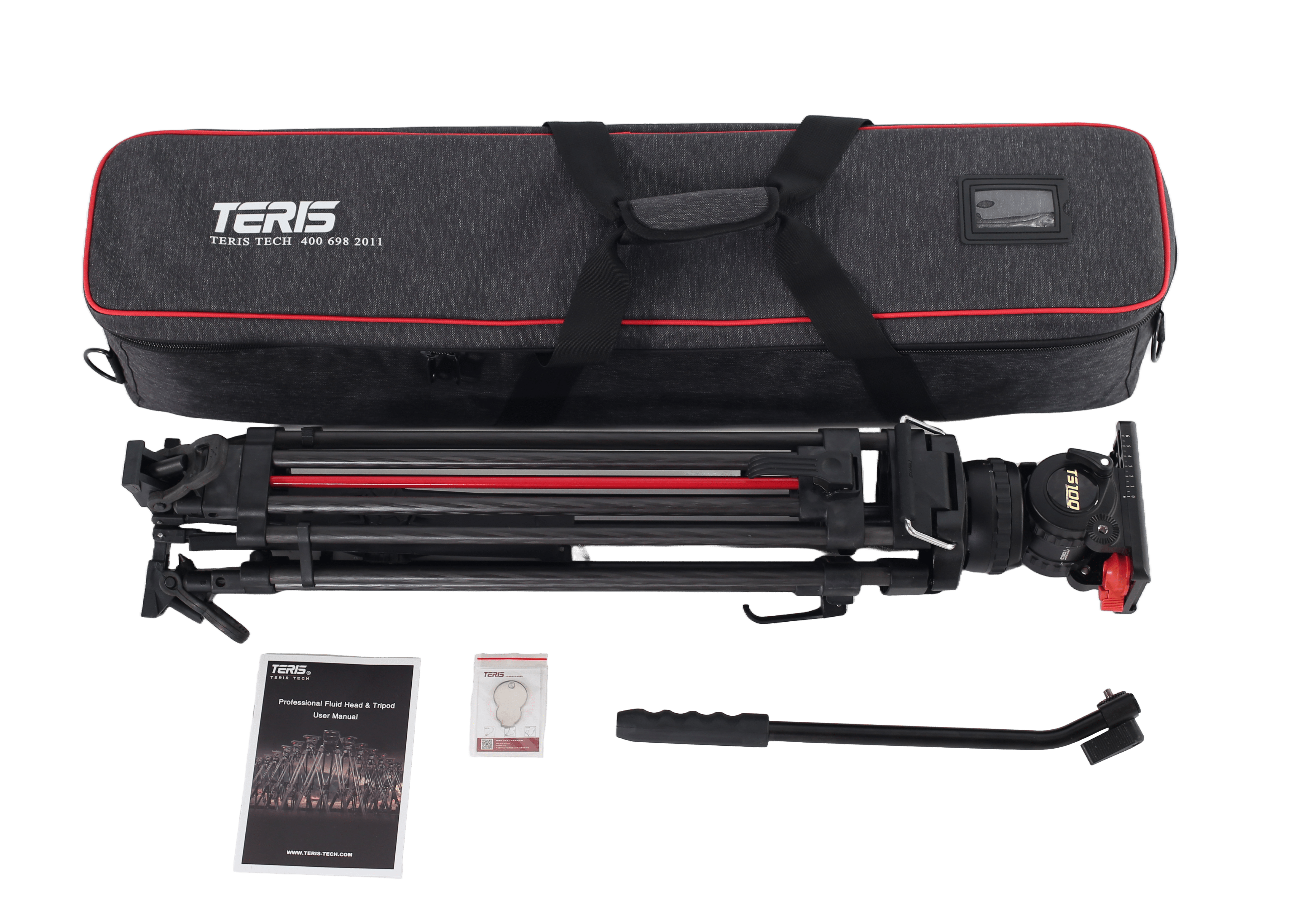 Teris TS100CF-Q Fluid Head And Tripod Kit Fluid Head & Tripod Kit Teris 