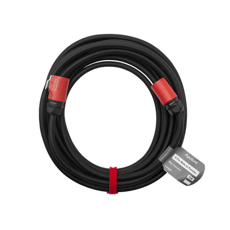 Aputure 5 Pin Male to Female Cable - 3m (12A)