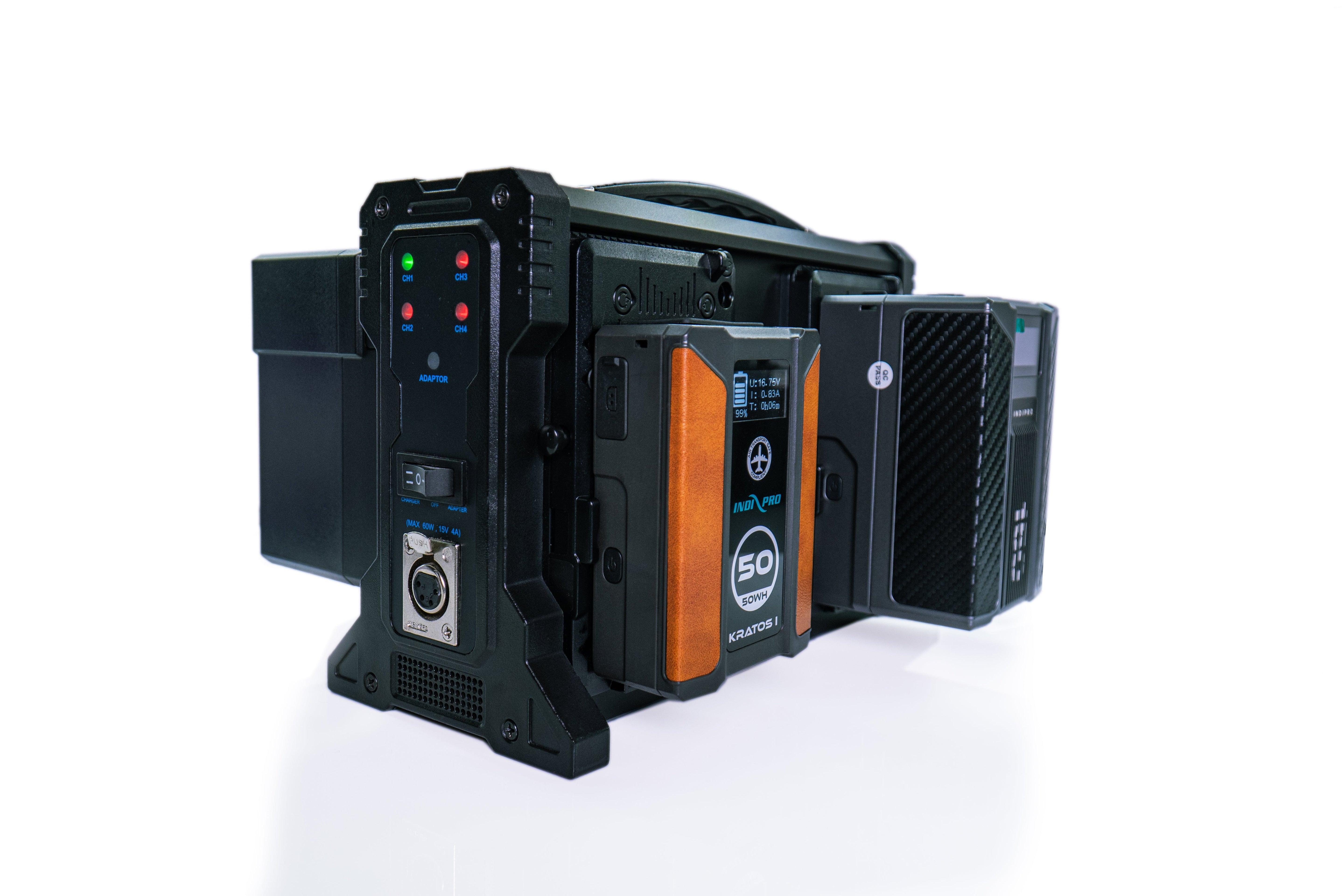 Indipro Quad V-Mount/ Gold Mount Battery Charger Chargers Indipro 