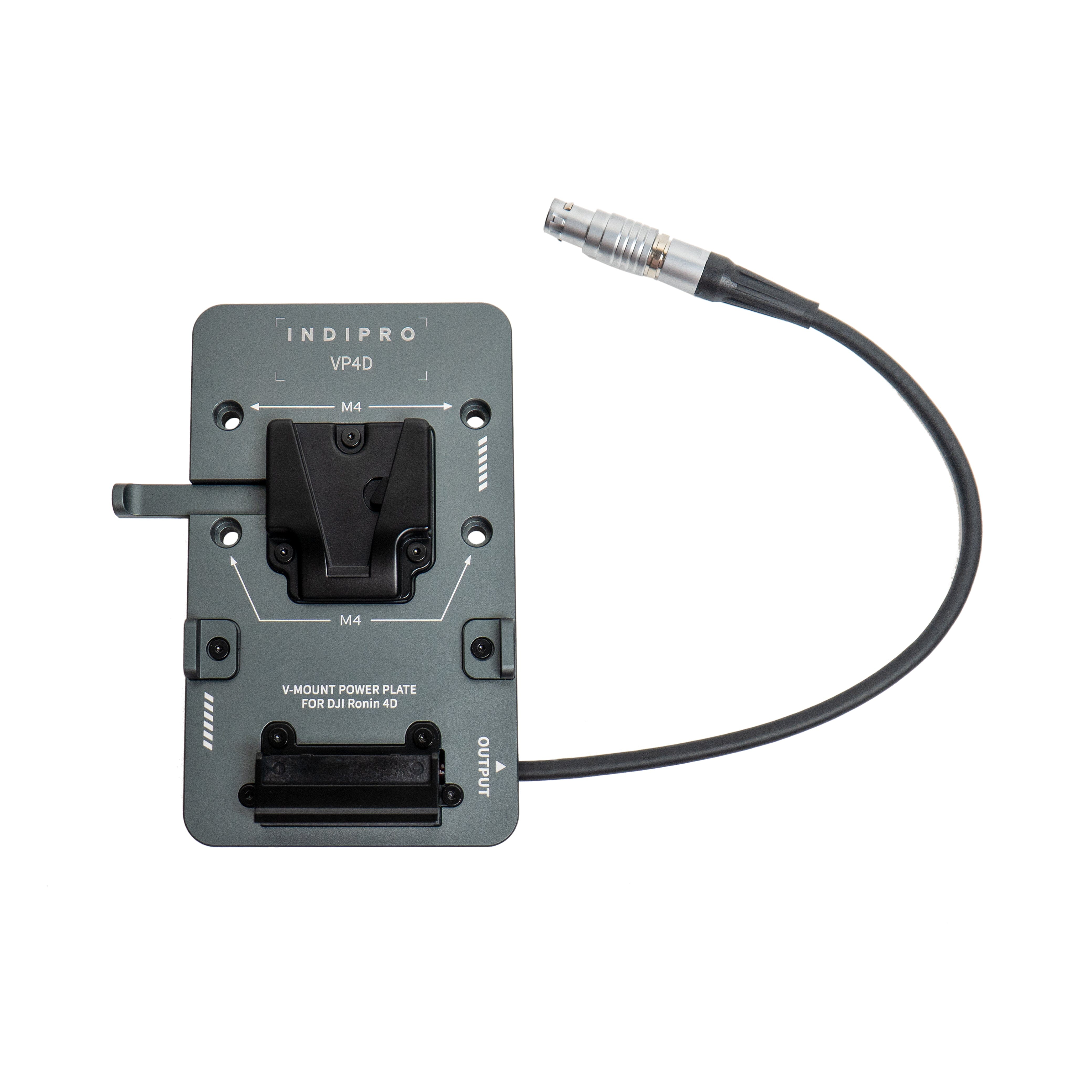 Indipro V-Mount Battery Power System for DJI Ronin 4D - Extended Cable (9”) Battery Adapter Plate Indipro Tools 