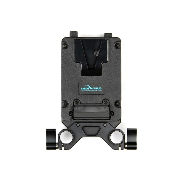 Dual Ultra Mini V-Mount Adapter Plates w/ 15mm Rod Clamp Battery Adapter Plate Indipro 