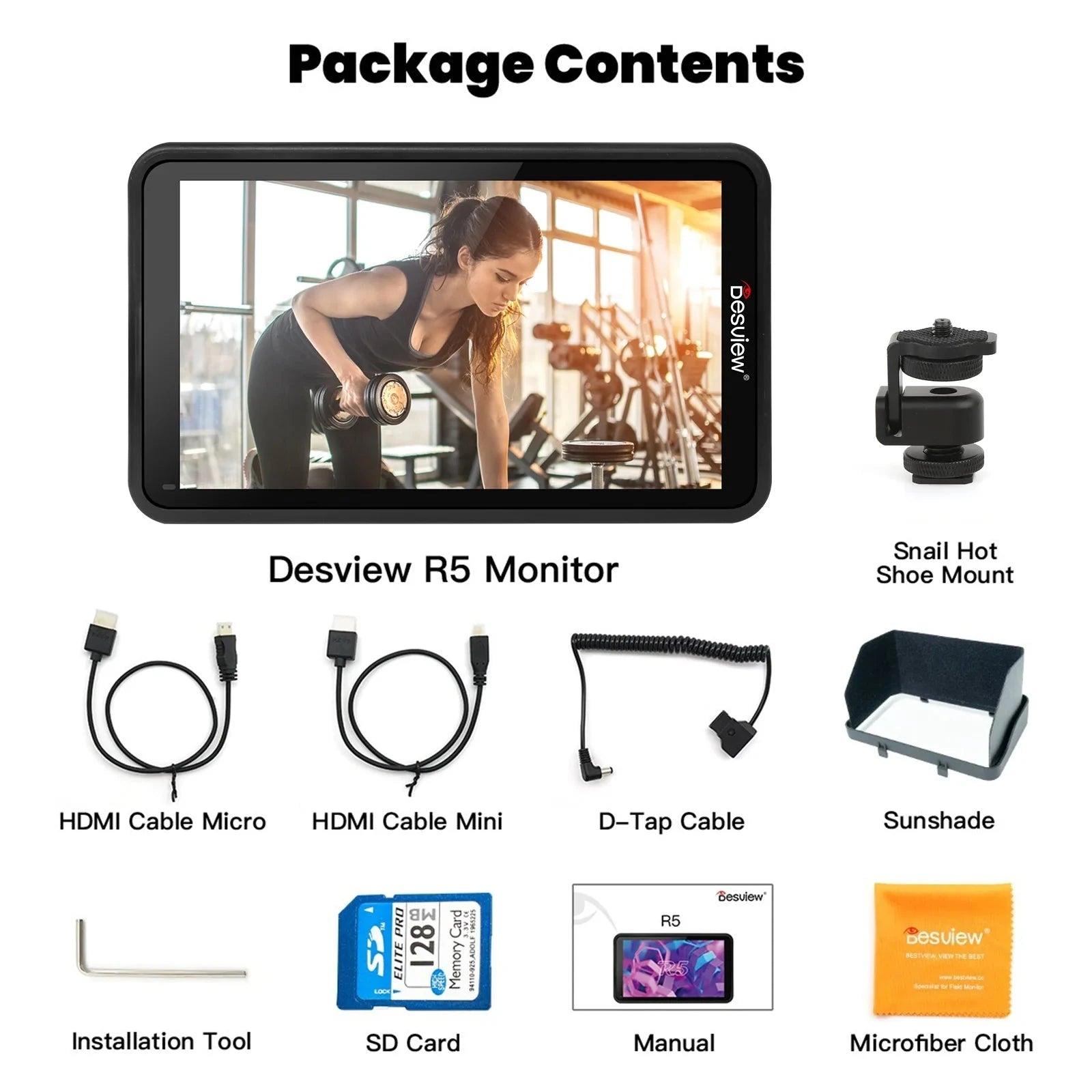 R5II On-Camera Monitor Desview 