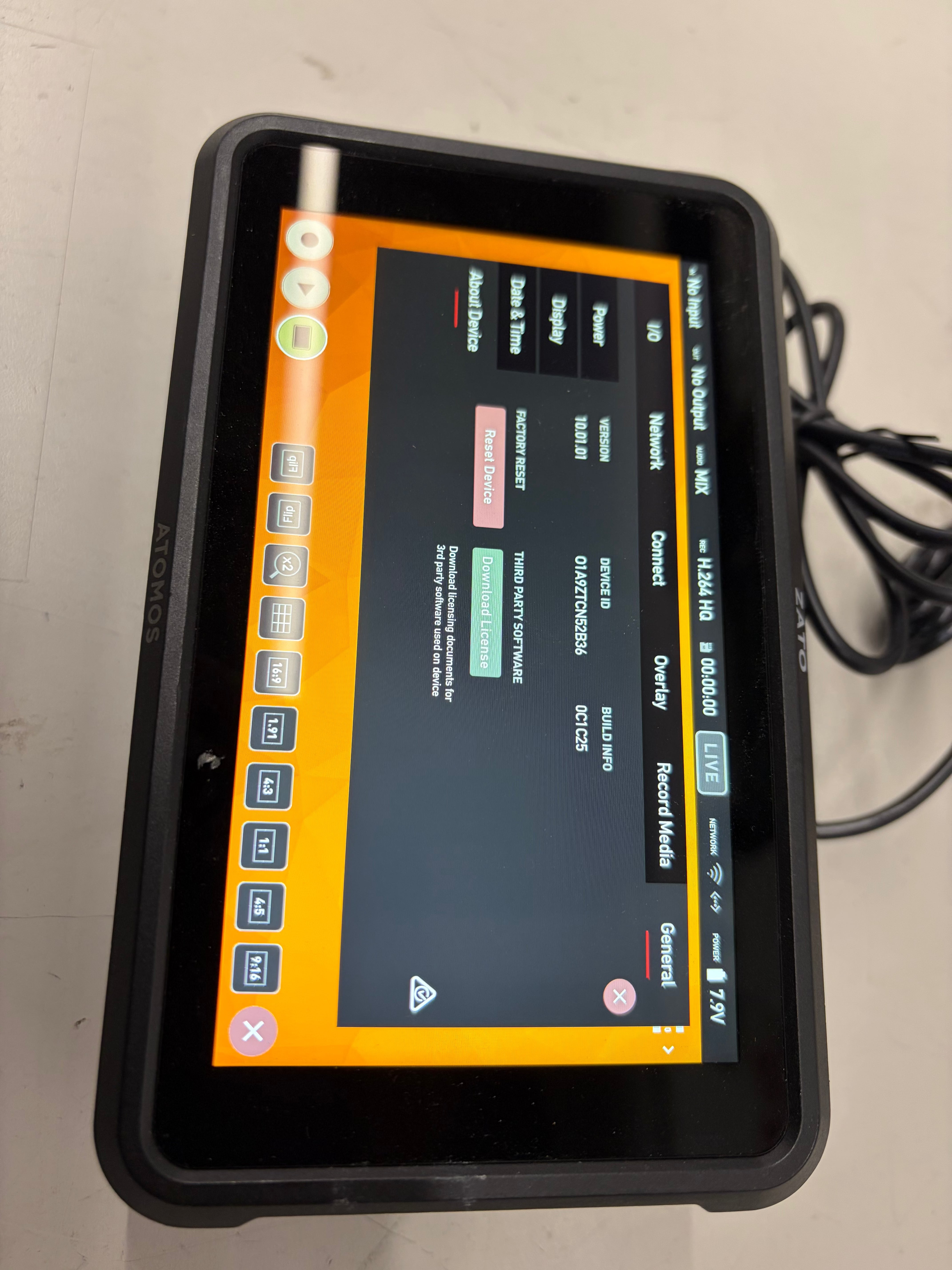 **Refurbished** Atomos ZATO CONNECT 5.2" Network-Connected Video Monitor & Recorder 1080p60 Atomos Monitor Indipro Tools 