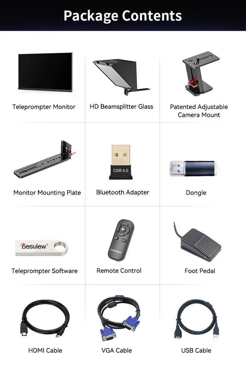 T20 Teleprompter Teleprompter Desview 