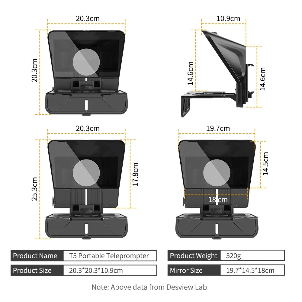 T5 Teleprompter Teleprompter Desview 