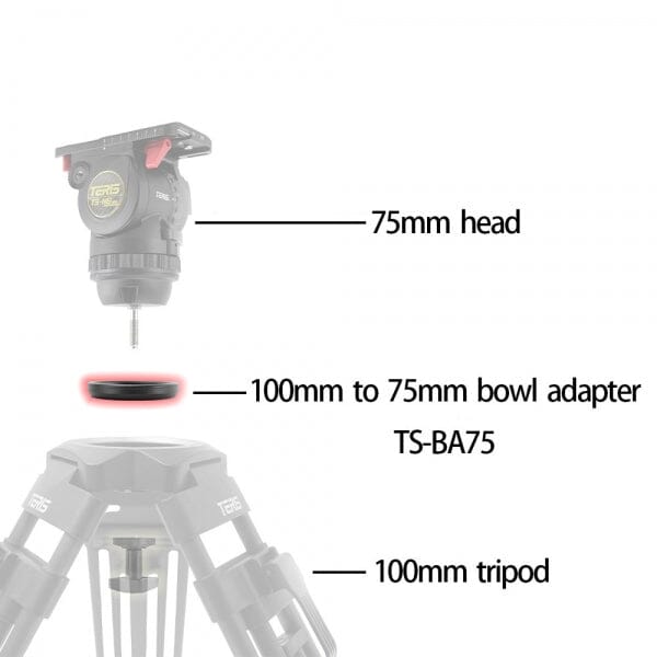 Teris 100mm to 75mm Bowl Adapter Converter Bowl Adapter Converter Teris 