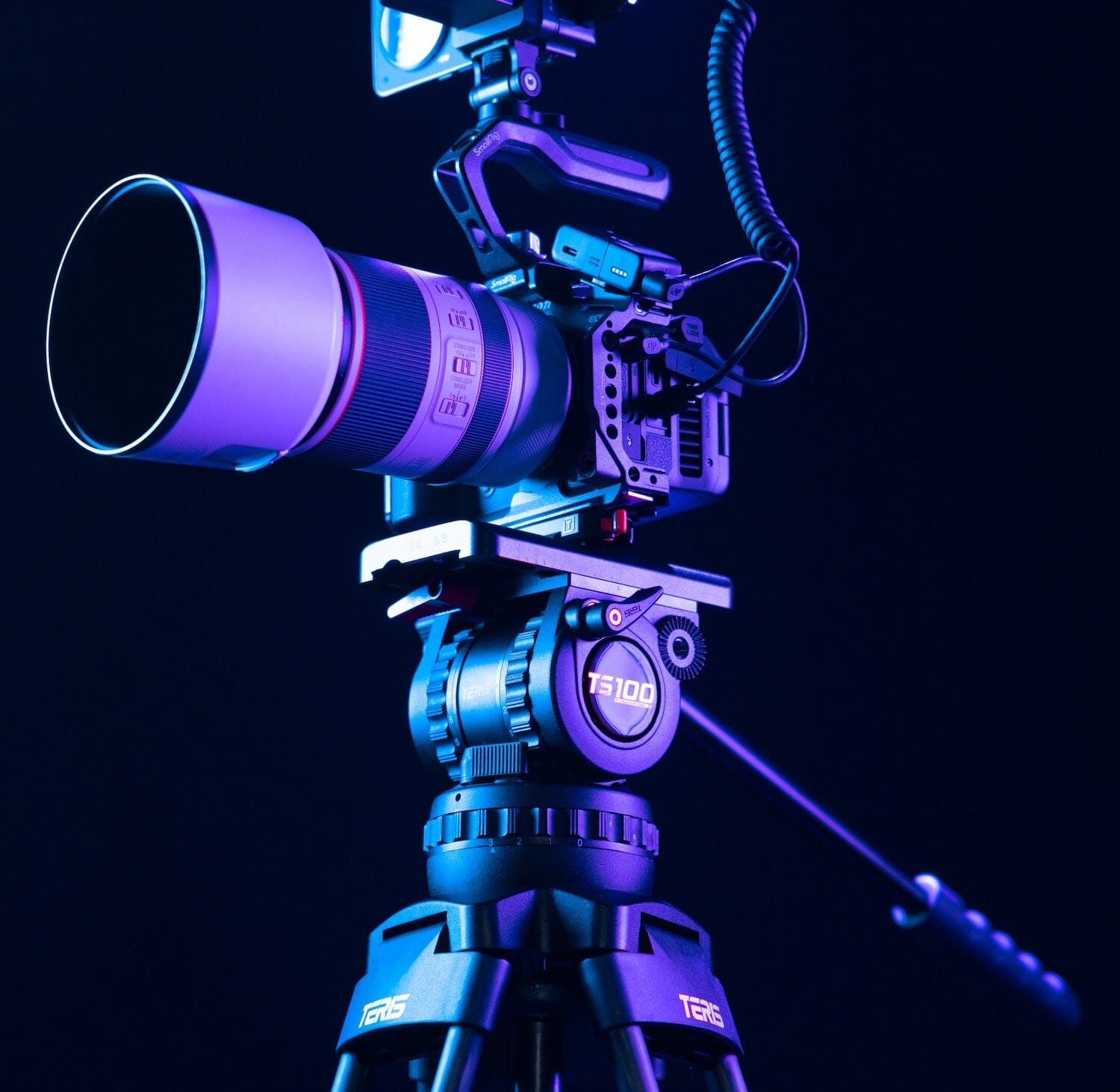 Teris TS100CF-Q Fluid Head & Tripod Kit (Carbon Fiber) Fluid Head & Tripod Kit Indipro 