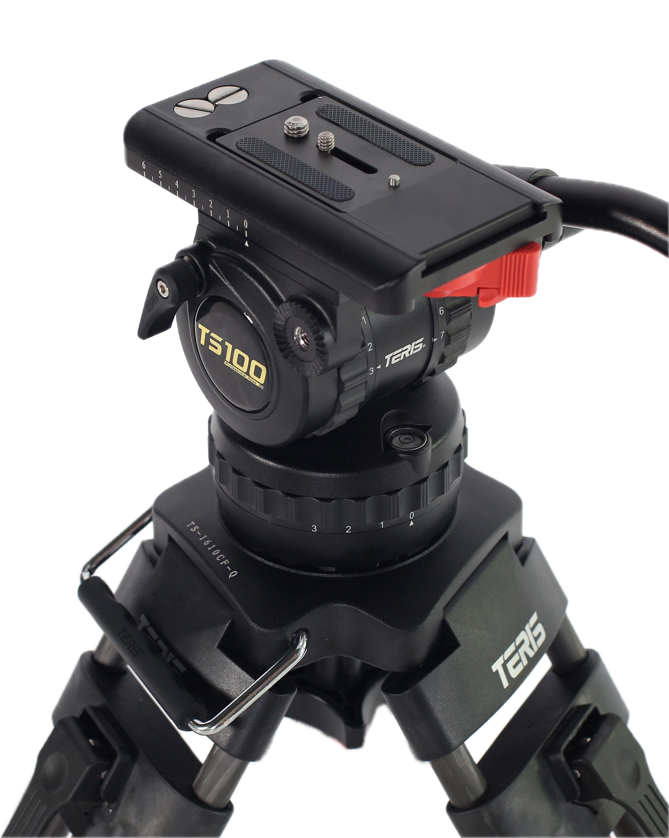 Teris TS100CF-Q Fluid Head & Tripod Kit (Carbon Fiber) Fluid Head & Tripod Kit Indipro 