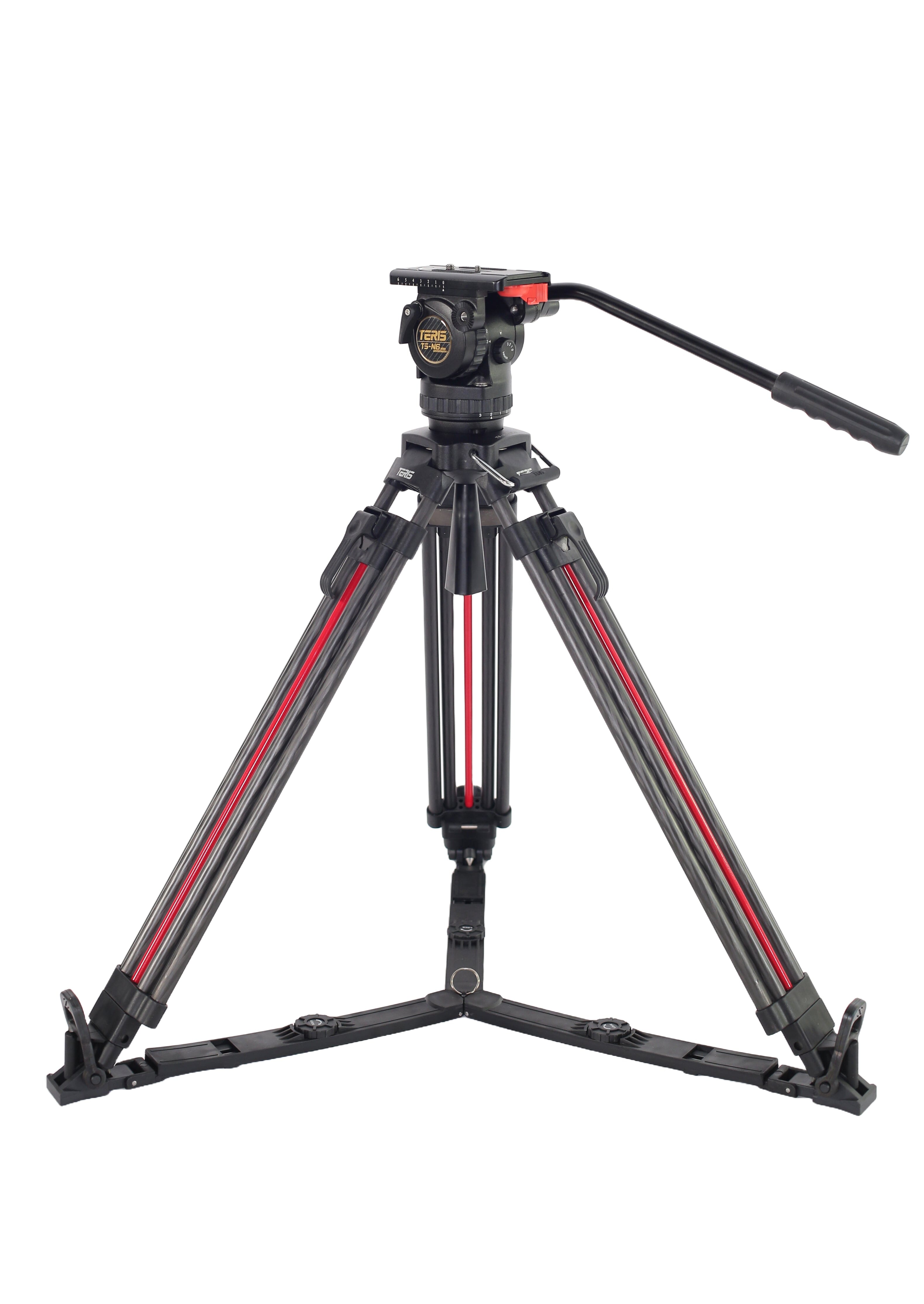 Teris TSN6CF-Q PLUS Fluid Head & Tripod Kit (Carbon Fiber) Fluid Head & Tripod Kit Indipro 