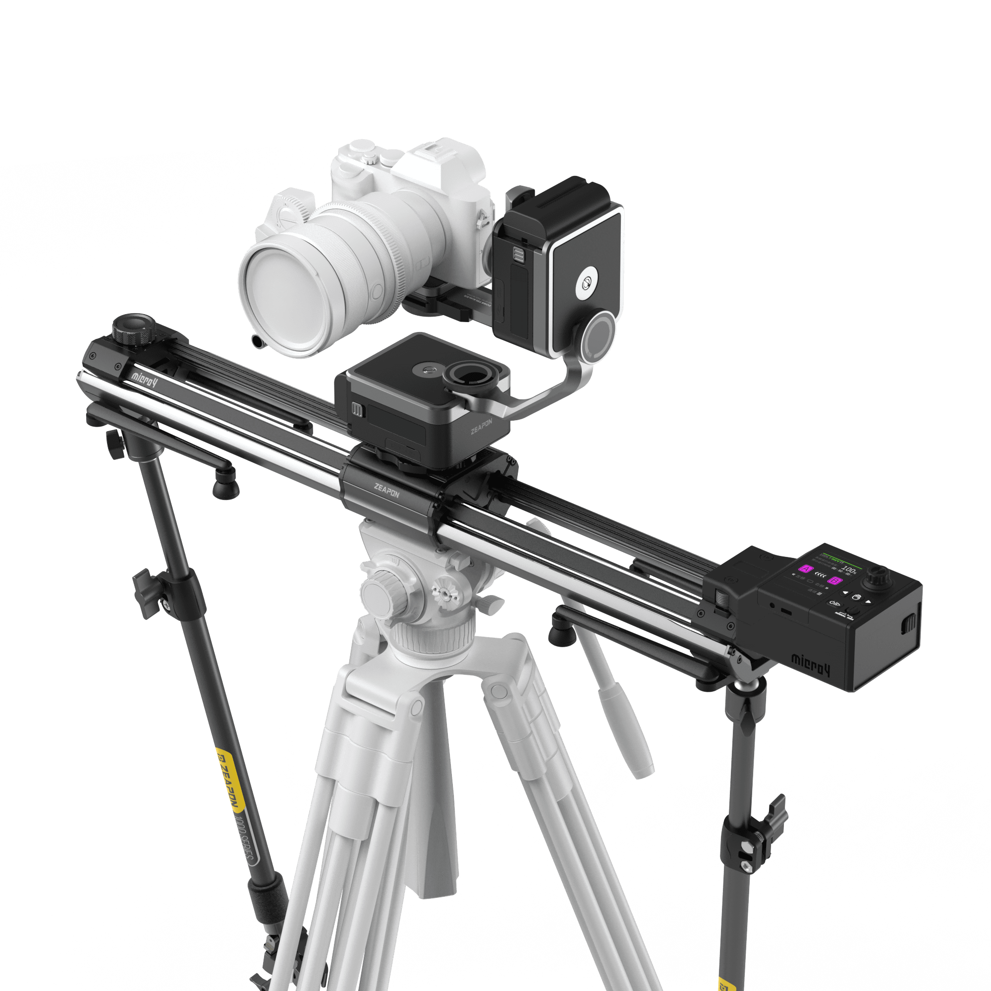 Zeapon Micro4 E1000 Double Distance Slider with Motor and PONS Pan/Tilt Kit (24.4") Slider Kit Zeapon 
