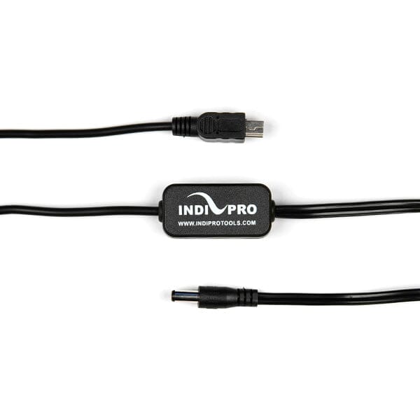 2.1mm Male Power Cable to Mini USB 5V (20", Regulated) Cables Indipro 