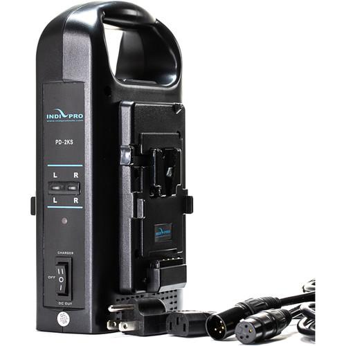 2x Micro Alpha Series 99Wh V-Mount Li-Ion Batteries (Black Color) and Dual V-Mount Battery Charger Kit Indipro 
