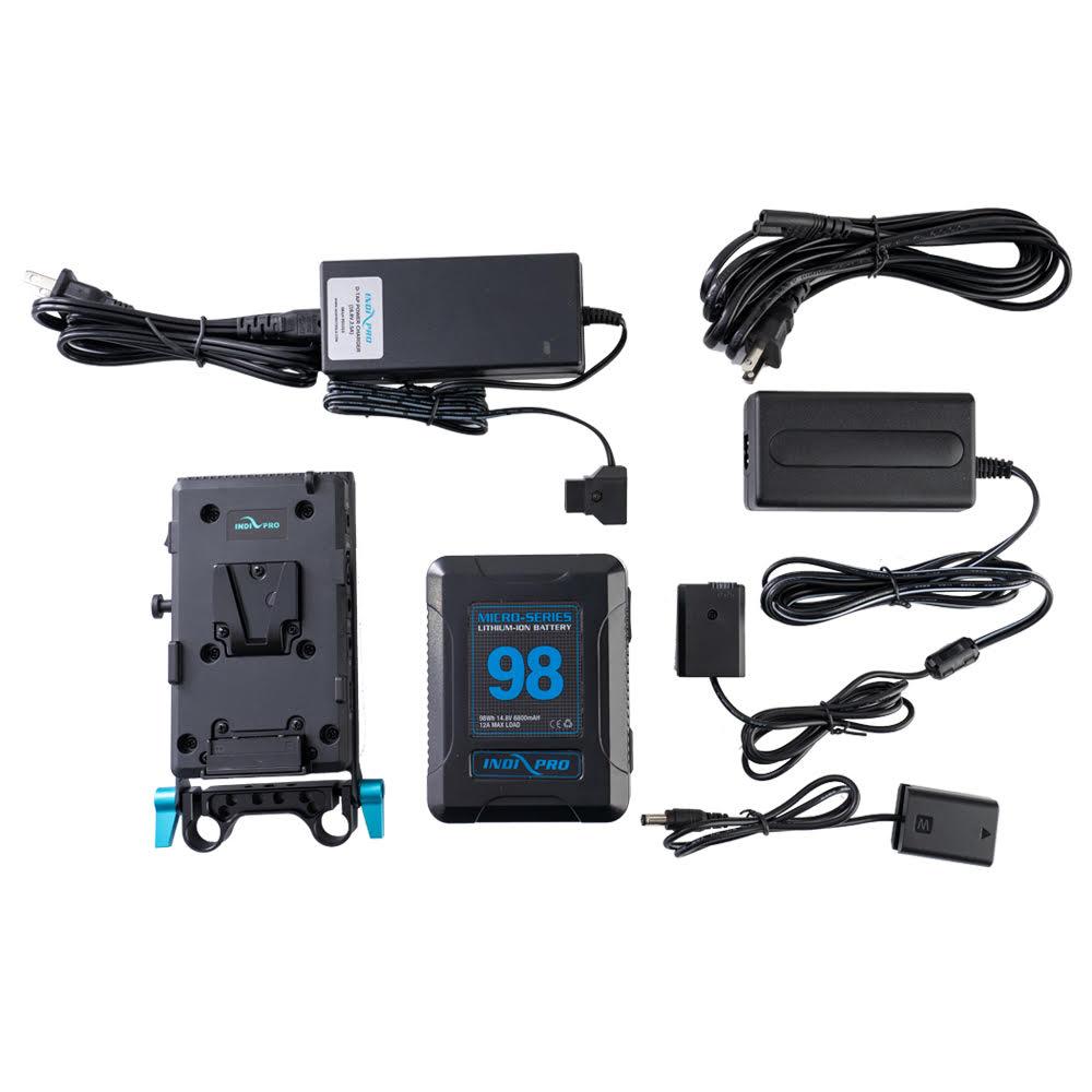 98Wh V-Mount Battery and Complete Power Kit for Sony A7 Series Indipro 