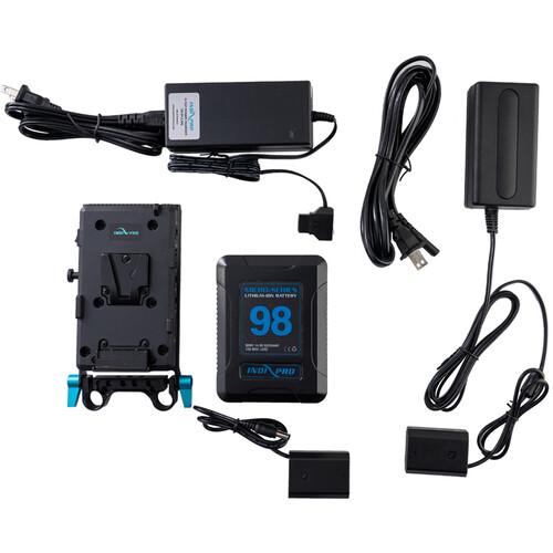98Wh V-Mount Battery and Complete Power Kit for Sony A7R III & A7 III Indipro 