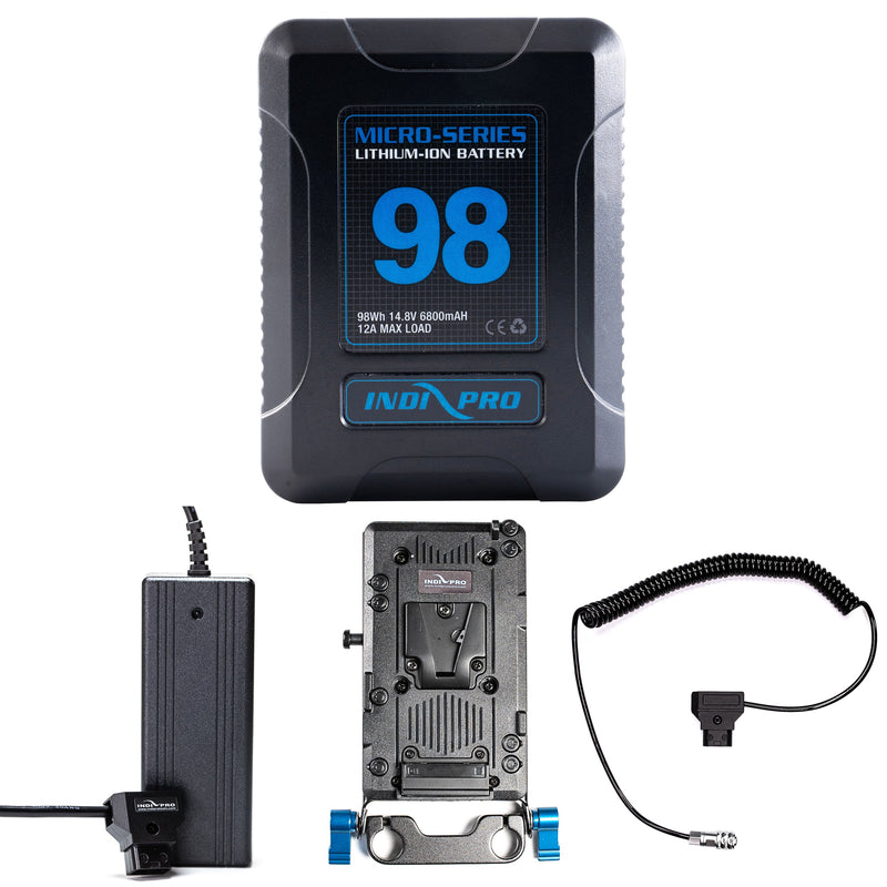 Indipro Micro Series 98Wh Battery Exclusive Bundle 1 for Blackmagic Pocket Cinema Camera 4k/ 6k/ 6k Pro/ 6k G2 Indipro Tools 