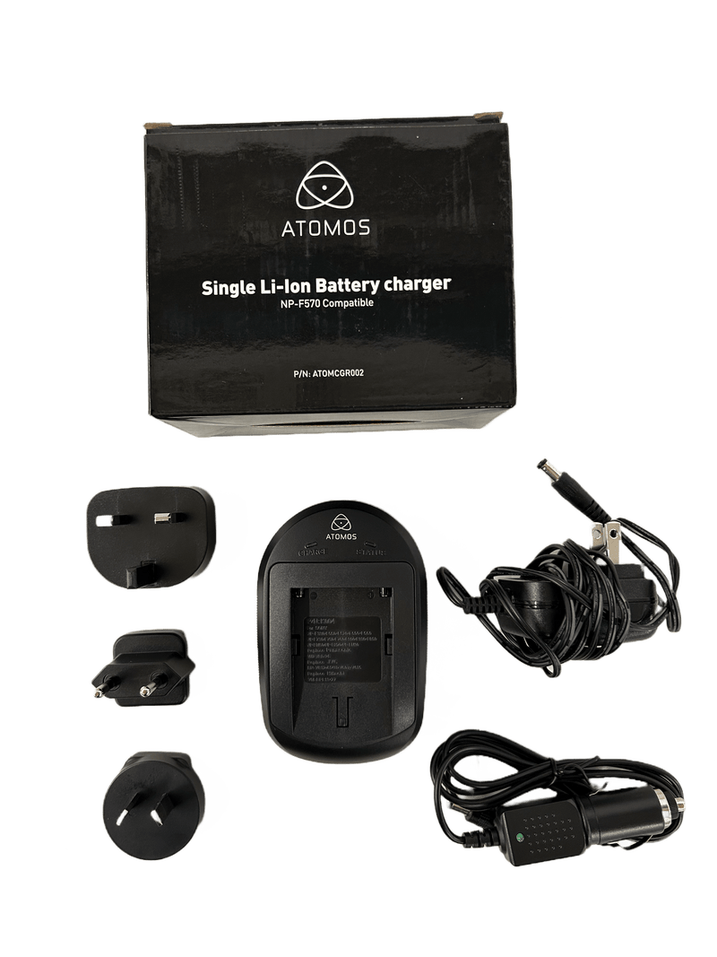 Open Box Atomos Single Battery 1000mA Charger and Cable Indipro Tools 