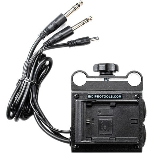 Open Box Dual LP-E6 Power Grid & XLR Audio Box for Blackmagic Cinema & Production Camera 4K (15mm Rod Bracket) Indipro 