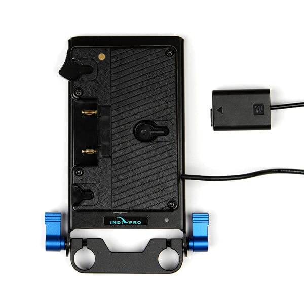 Open Box Gold Mount Battery Adapter Plate with Sony NP-FW50 Type Dummy Battery (24") Battery Adapter Plate Indipro 