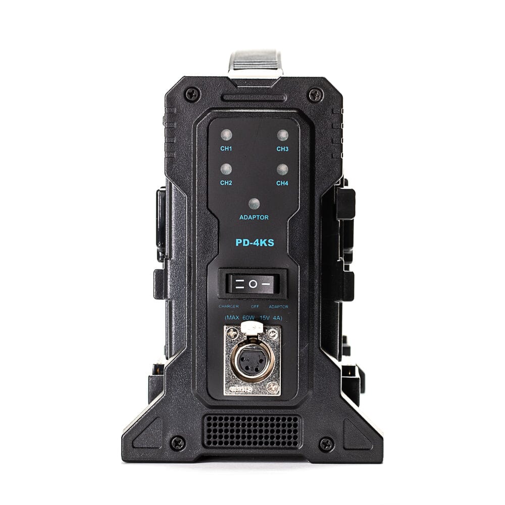 Open Box Quad V-Mount Battery Charger with XLR Output Indipro 