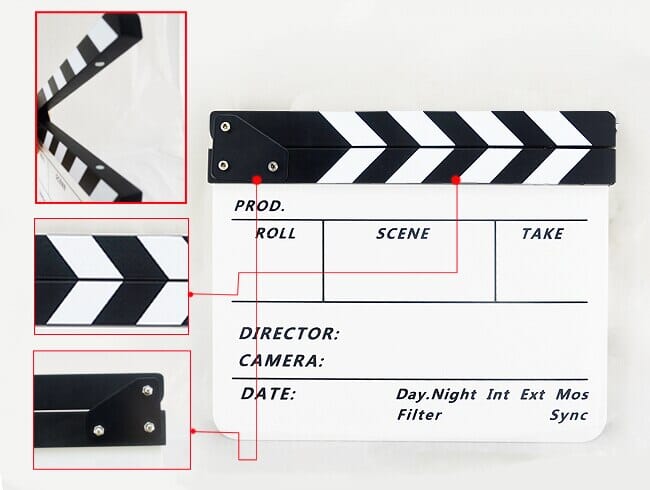 Professional Dry-Erase Production Slate Clapperboard Marker Production Slate Indipro 