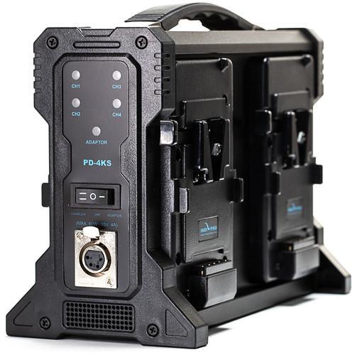 Quad V-Mount Battery Charger with XLR Output Indipro 