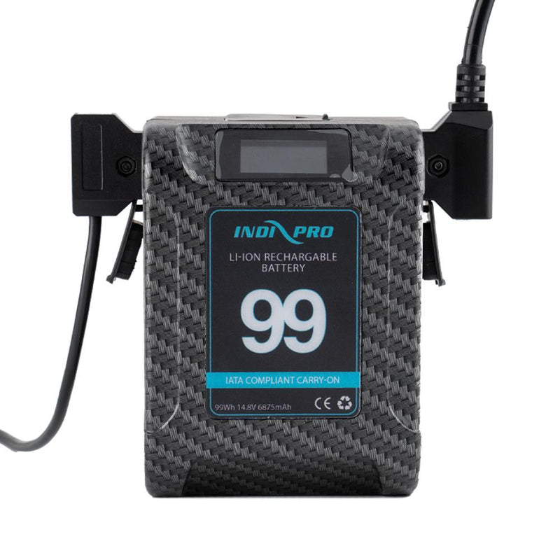 Refurbished Micro Alpha Series 99Wh V-Mount Li-Ion Battery (Carbon Fiber Color) Indipro 