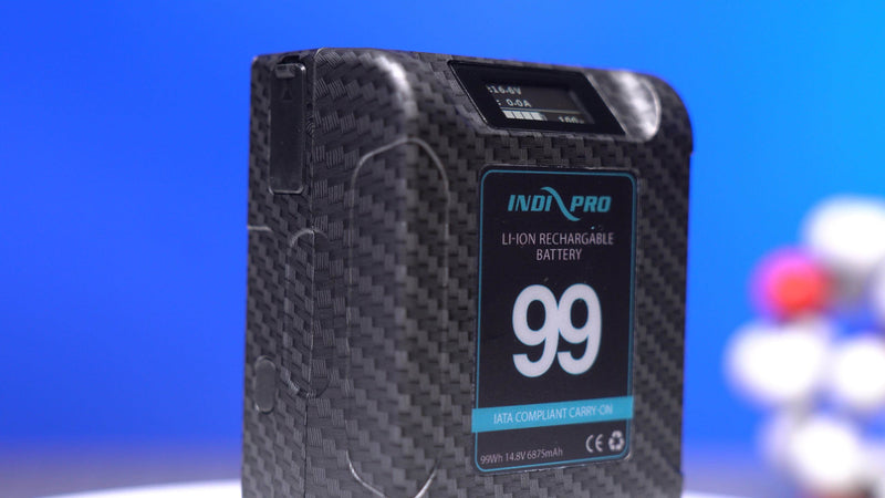Refurbished Micro Alpha Series 99Wh V-Mount Li-Ion Battery (Carbon Fiber Color) Indipro 