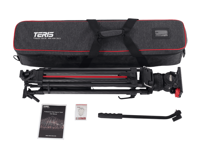 Teris TS100CF-Q Fluid Head And Tripod Kit Fluid Head & Tripod Kit Teris 